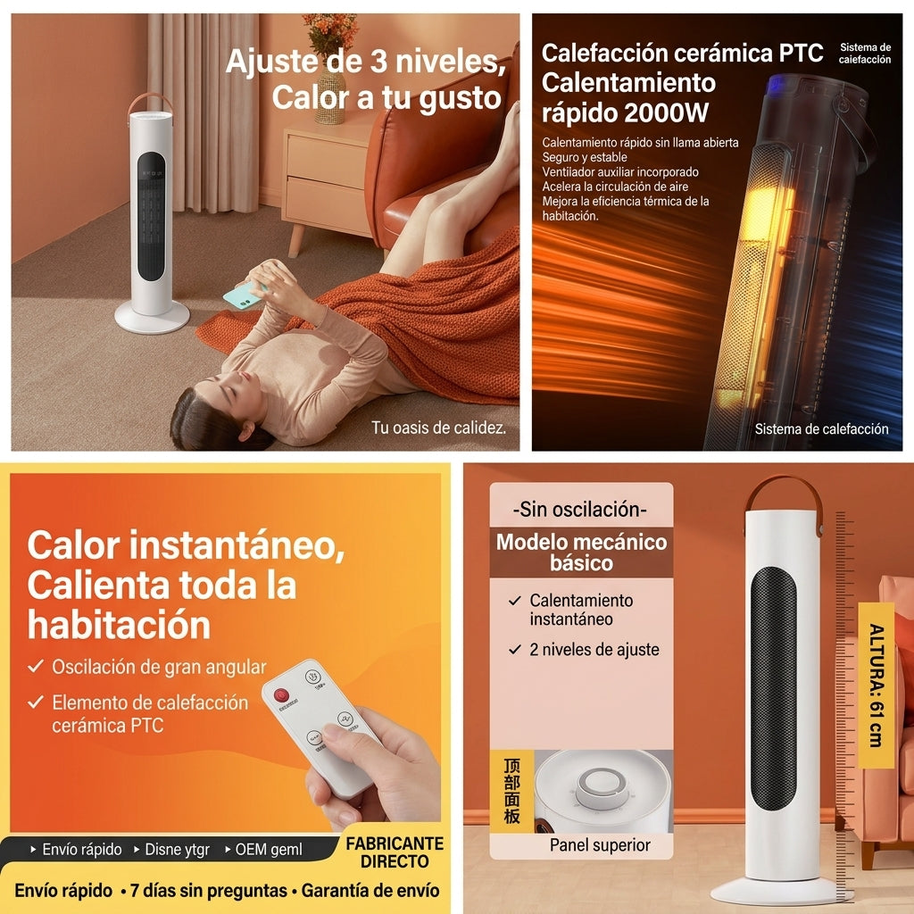 X- VENTILADOR AIRE FRIO Y CALIENTE 2000W